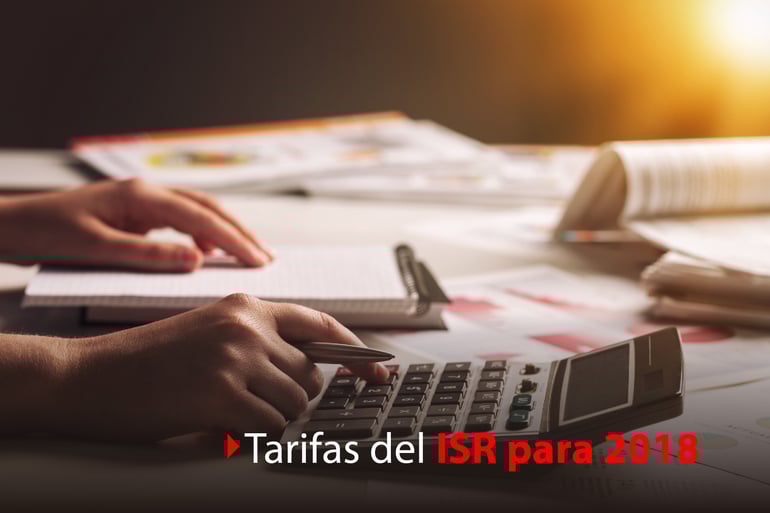 Tarifas para el ISR 2018