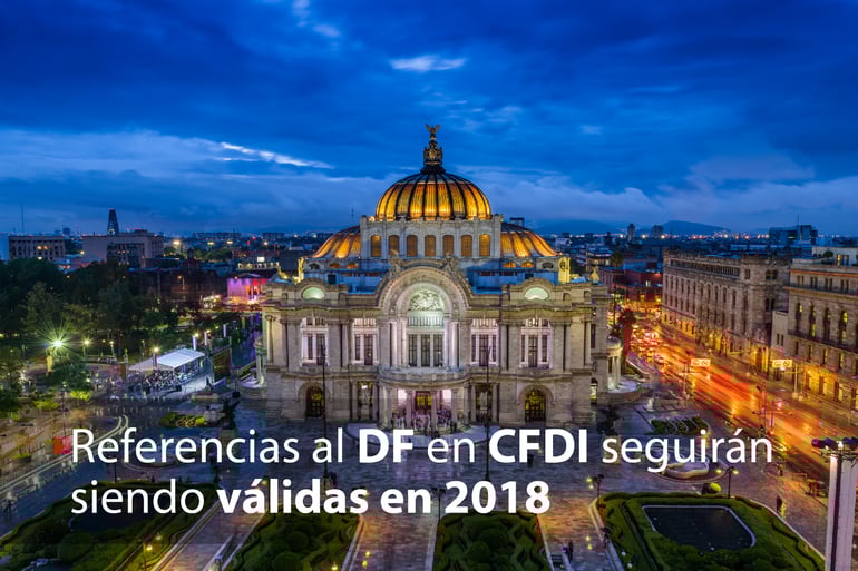Referencias al Distrito Federal válidas durante el 2018