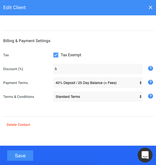 Screenshot of customer tracking in Goodshuffle Pro, event rental software.