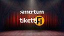 Smartum-logo ja Tiketin logo näyttämöllä