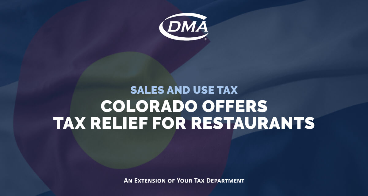 Colorado Offers Tax Relief for Restaurants