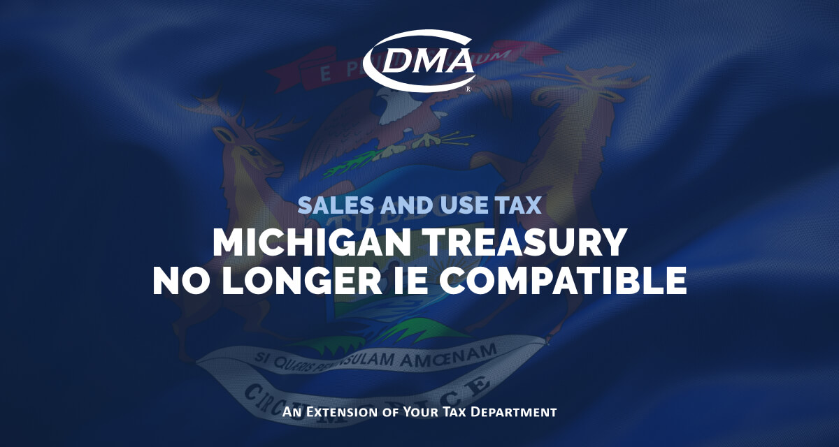Michigan Treasury website is no Longer Compatible with Internet Explorer