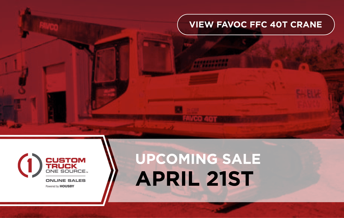 Upcoming Custom Truck One Source Housby Online Sale – April 21st | View Favor FFC 40T Crane