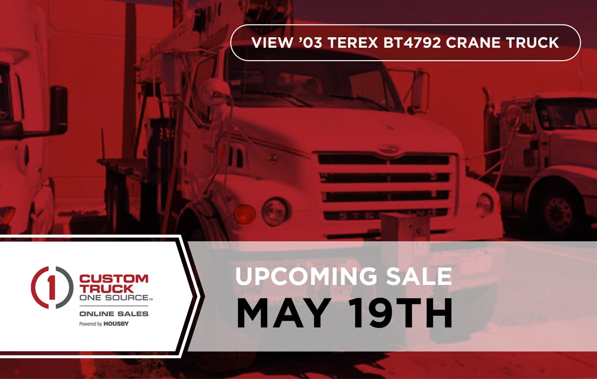 Upcoming Custom Truck One Source Online Sale - May 19th | View 03 Terex BT4792 Crane Truck