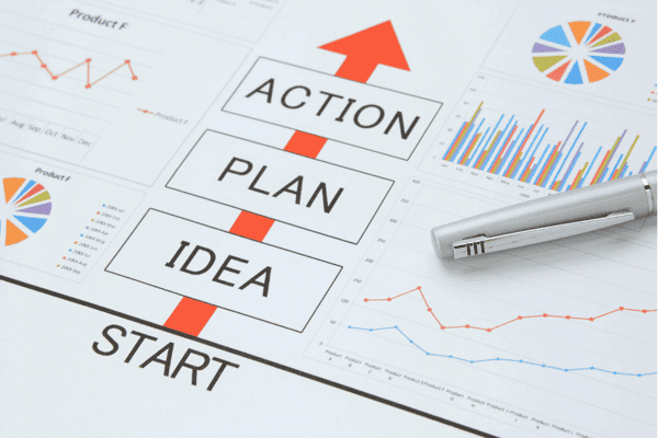 business plan stock image