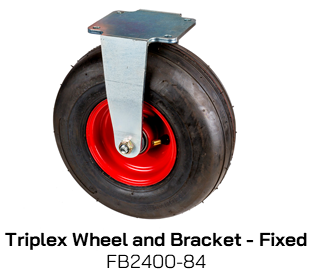 FB2400-84 Triplex Wheel With Bracket - Fixed