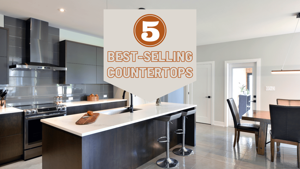 A kitchen island by Deslaurier Custom Cabinets.