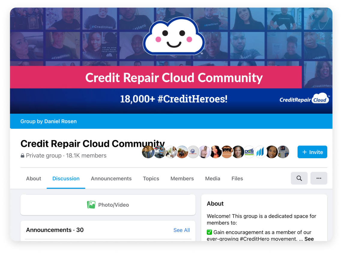 Credit Repair Cloud-Free Training