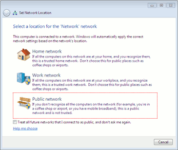 screen shot of connecting to a public wi-fi network