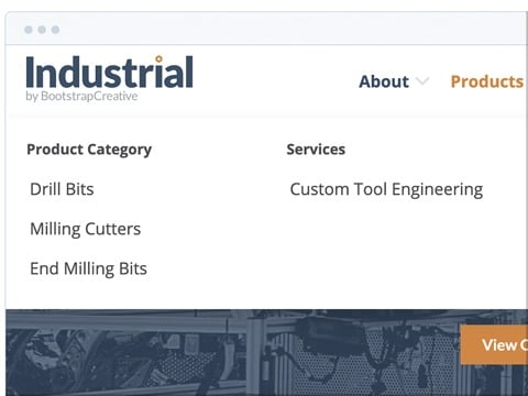 Mega Menu Dropdown Navigation