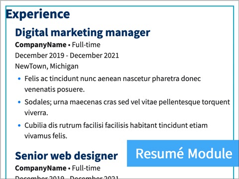 Quickly Build an Online Resumé