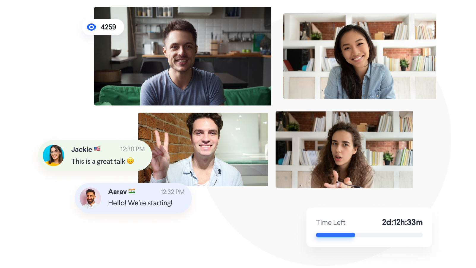 Host virtual and hybrid events, accessible from anywhere.