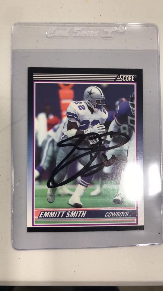 Emmit Smith Autographed Rookie Card