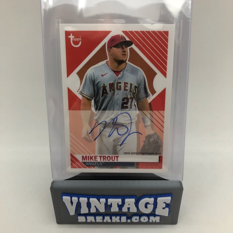 Mike Trout Autographed Topps Card Vintage Breaks