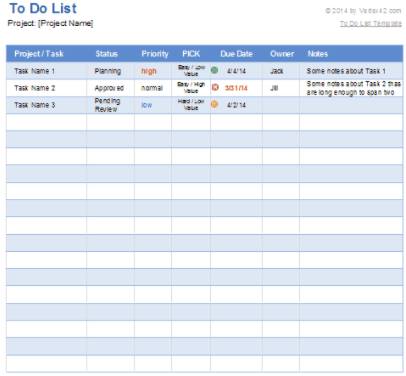to do list template