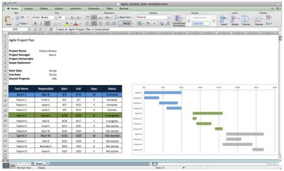 Agile project plan example