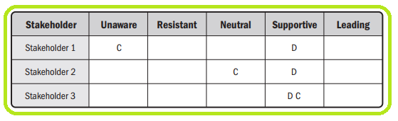 Engagement Assessment Matrix for Stakeholders