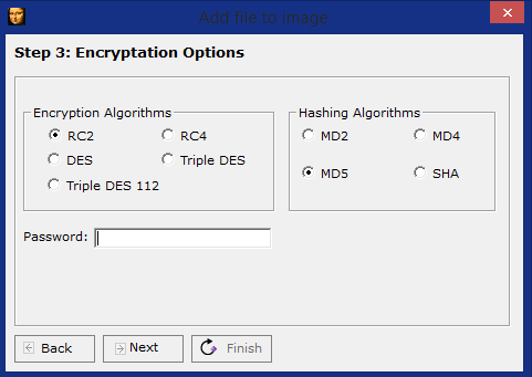 Encryption options