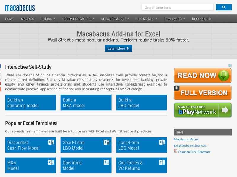 Macabacus in ms excel