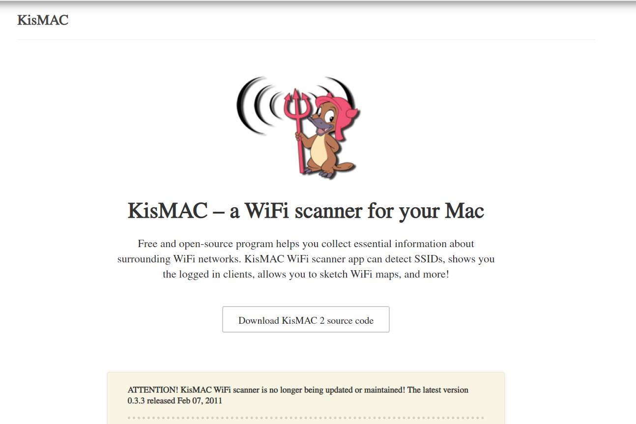 KisMAC - Wifi scanner for mac