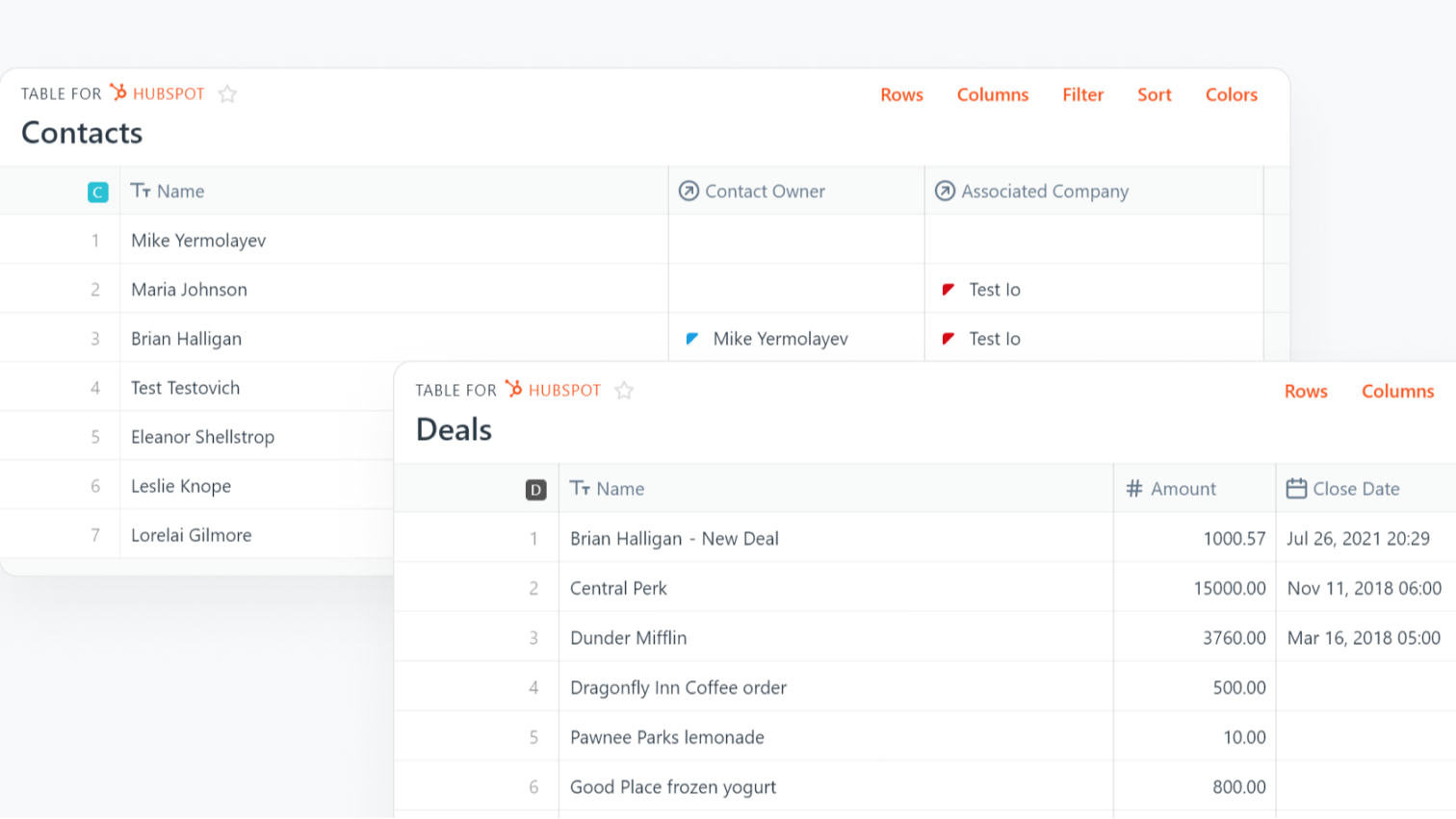 Integrate HubSpot with Fibery