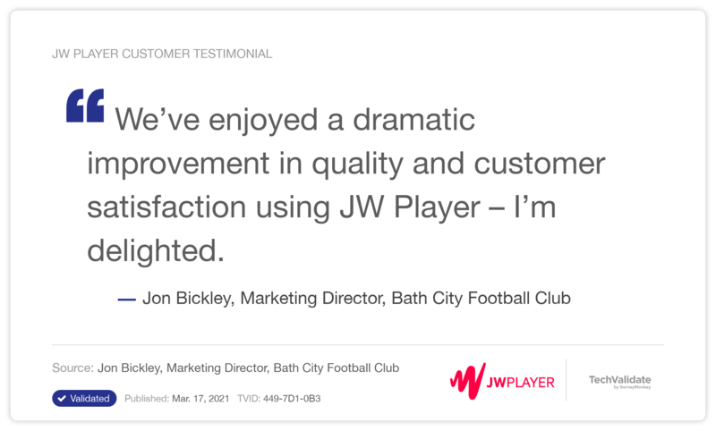 JW Player - High Customer Satisfaction