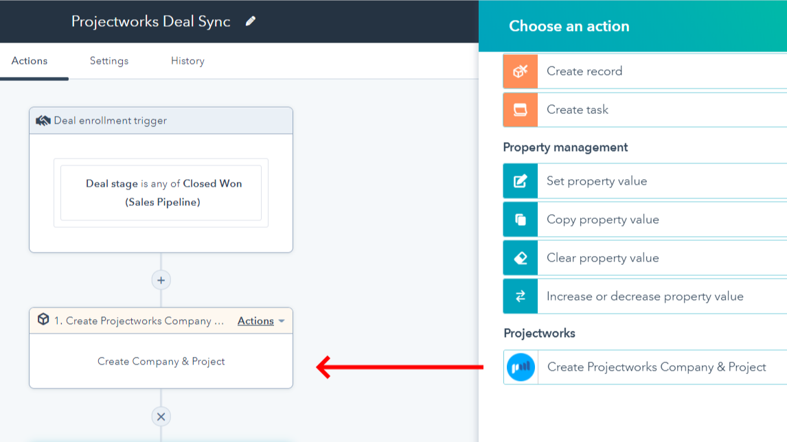 Sync HubSpot projects, companies, and budgets to Projectworks