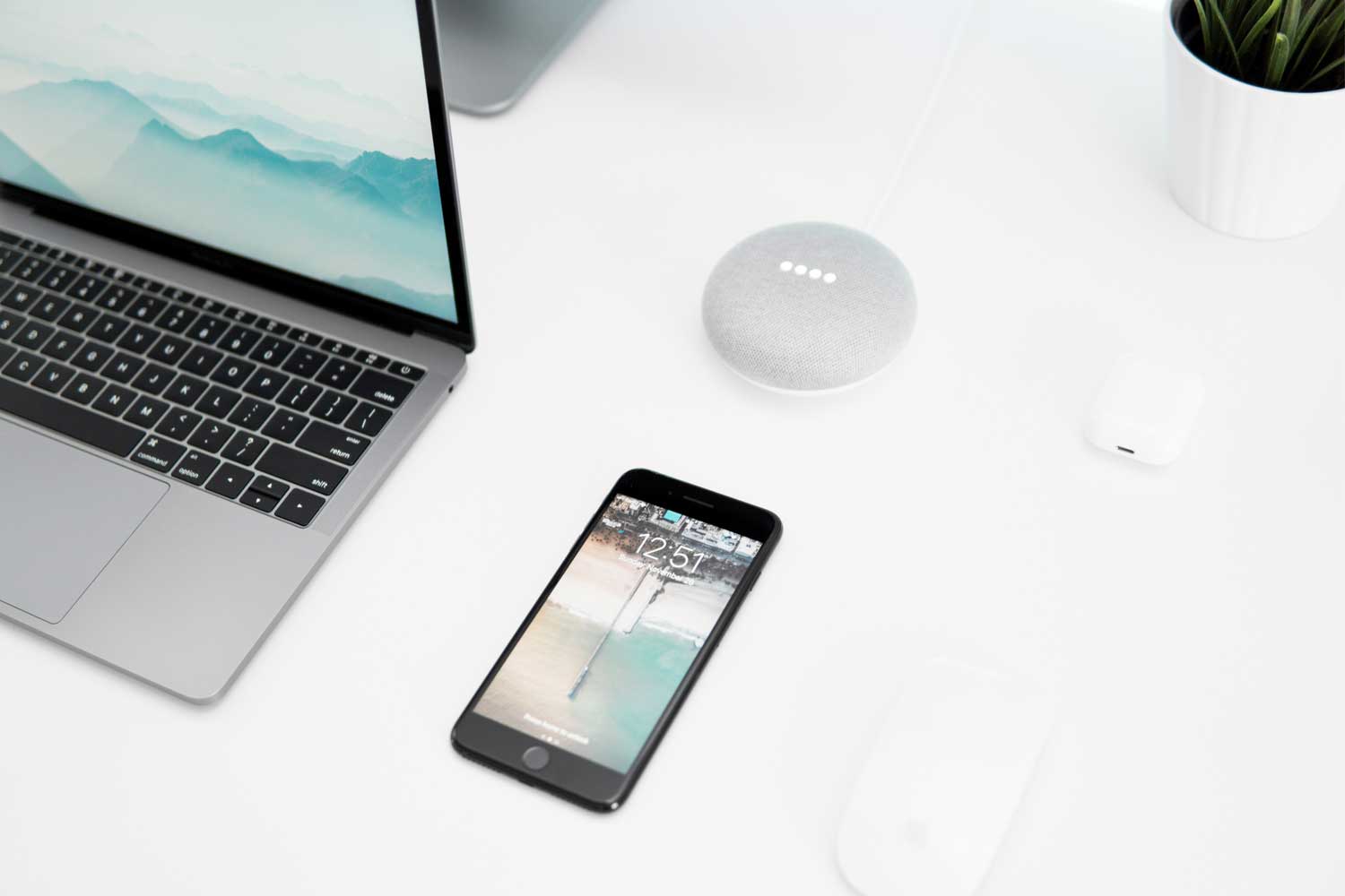Macbook and phone 