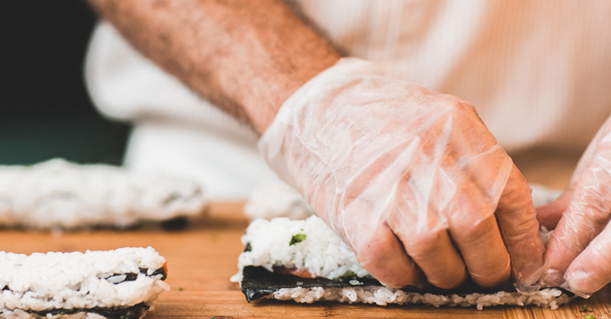 Vinyl Glove Sushi