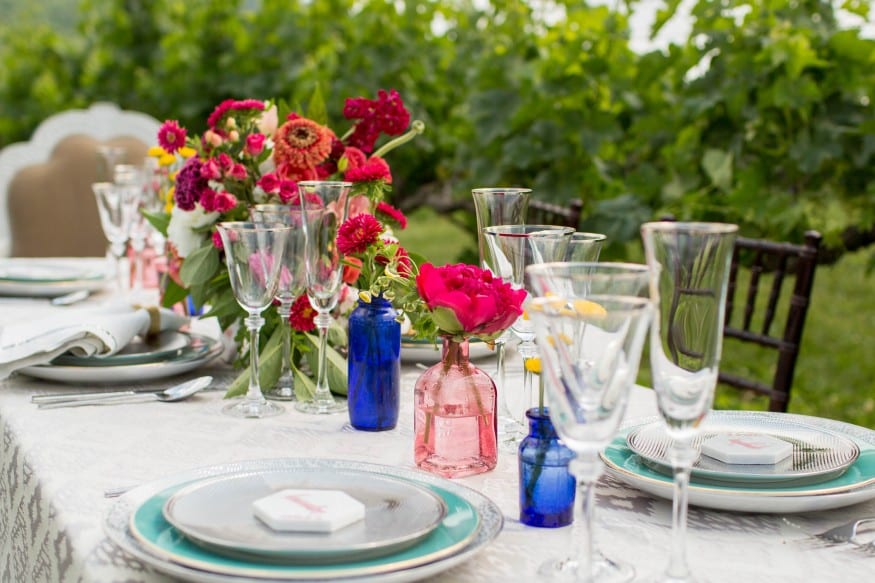 Beautiful wedding table and dining setup to photograph