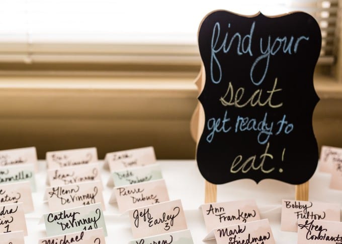 calligraphy on escort cards. how to actually enjoy the event planning process.