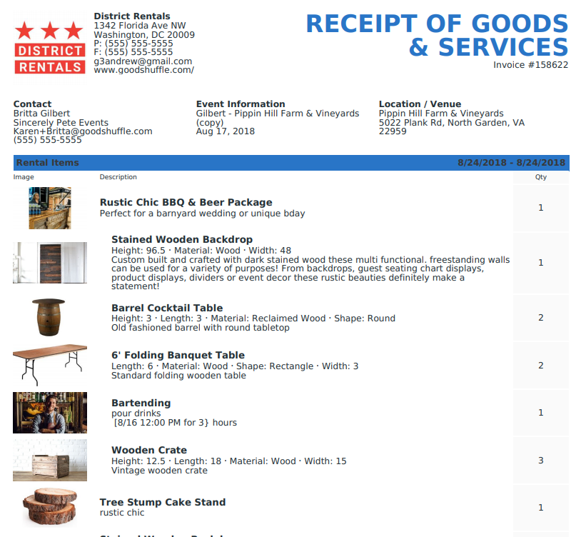Goodshuffle Pro. Goodshuffle Blog. Receipt of Goods and Services.