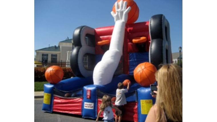 inflatable basketball game for a boy's or girl's birthday party