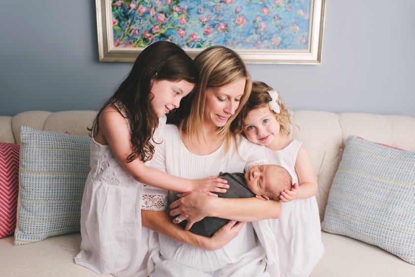 best family photos with a newborn baby