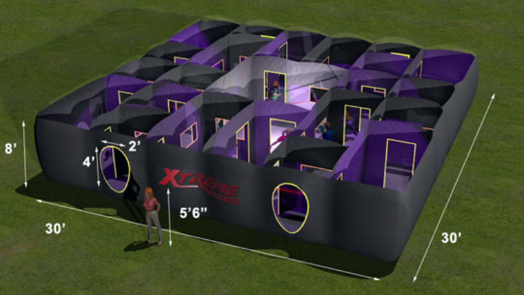 Inflatable laser tag pre-teen party