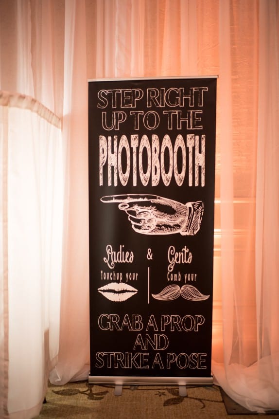 photobooth event rentals entertainment and signage at wedding