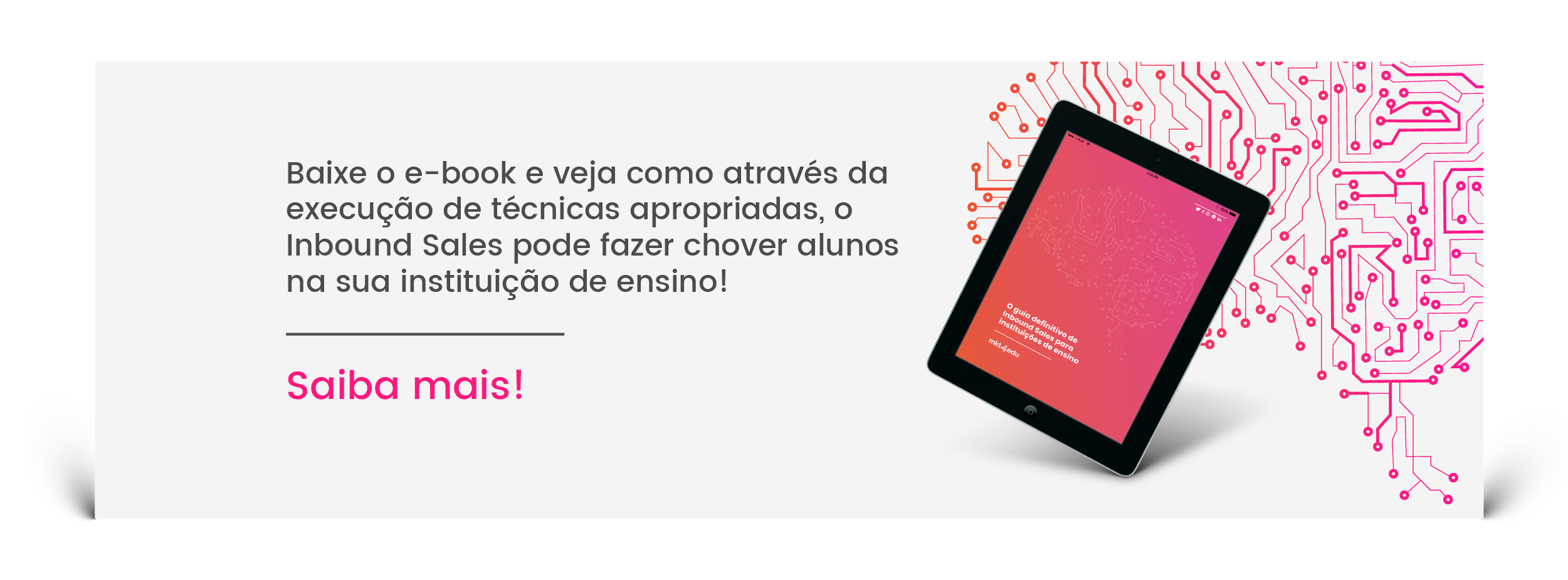 eBook da MKT4EDU 'Guia definitivo de inboun sales para instituicoes de ensino'