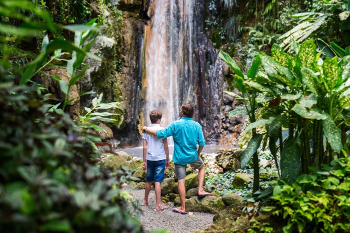dad son saint lucia waterfall 700x467