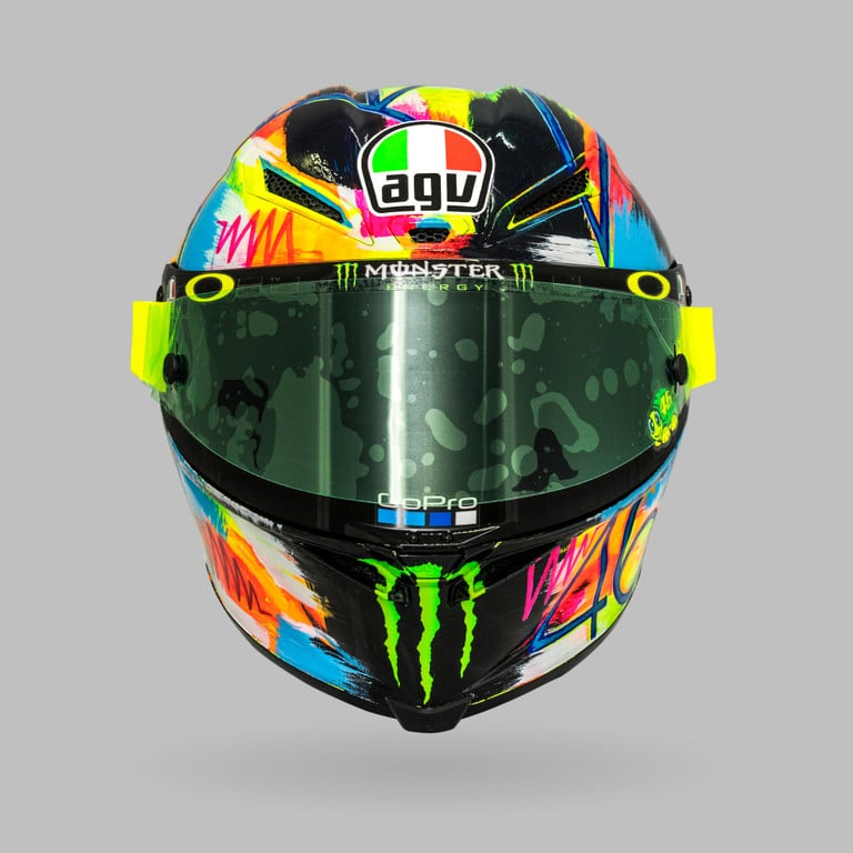 of Valentino Rossi's helmets