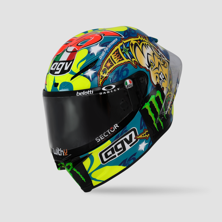 følgeslutning Gå ned Kommunikationsnetværk The nine VR46 Academy helmets at Valencia 2021 #GrazieVale