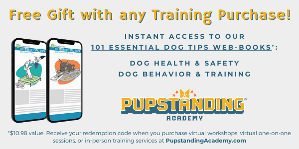 free gift with any training purchase at pupstanding academy