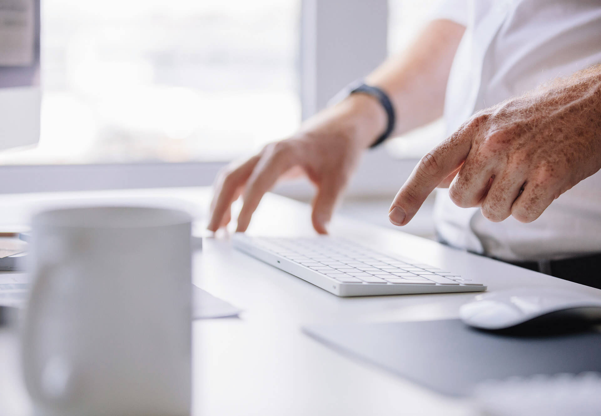 Professional legal technology expert reviewing AI visibility analytics on computer