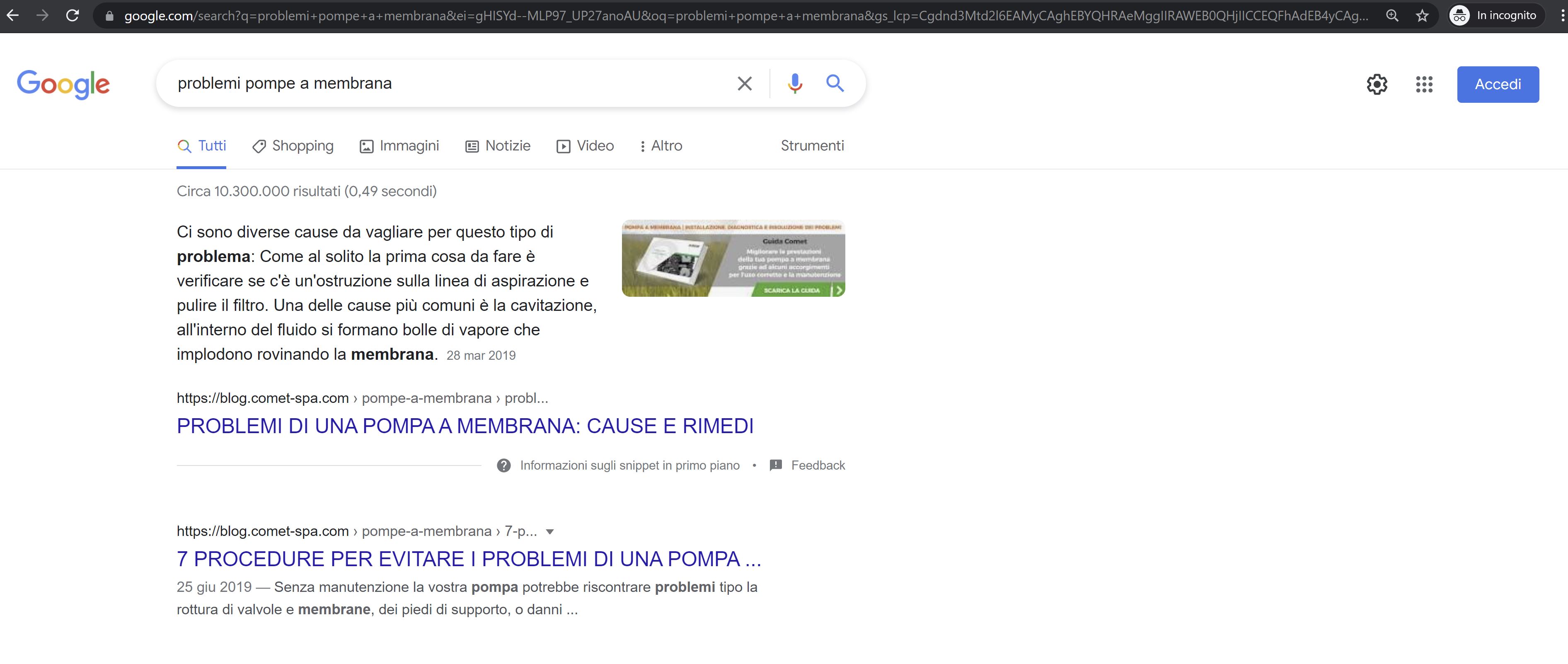 google COMET snipped