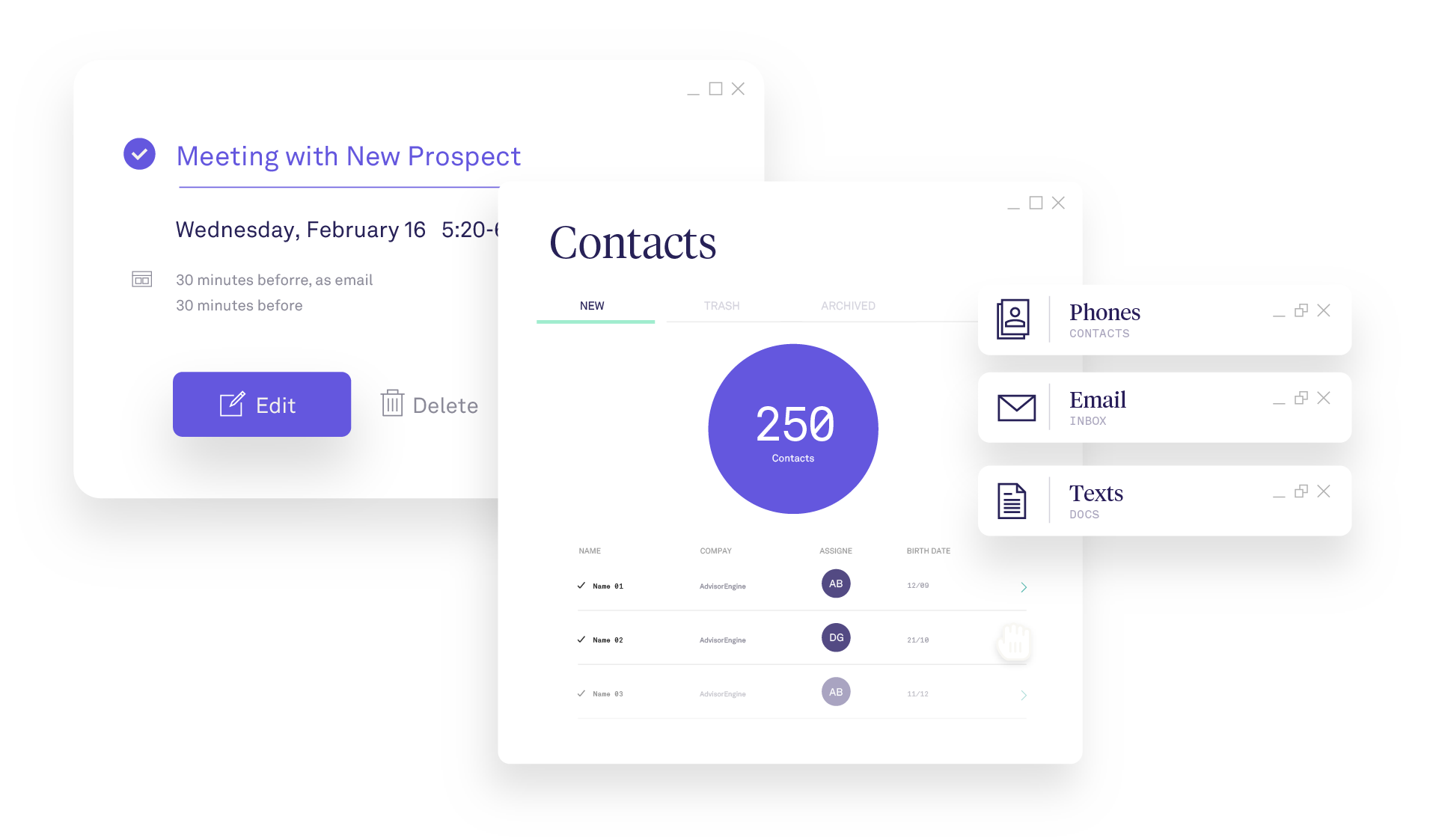 AdvisorEngine CRM Contact Management Increased Efficiency