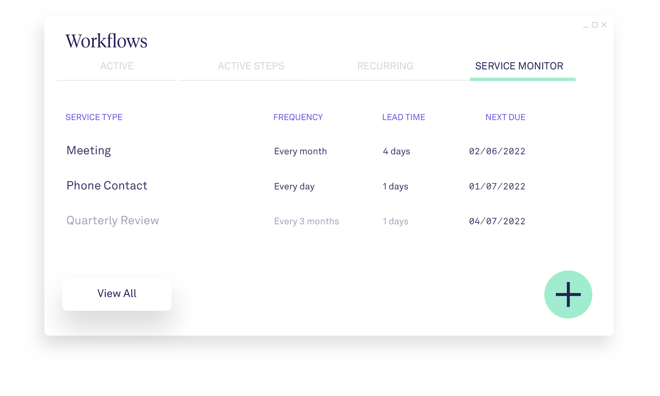AdvisorEngine CRM Practice Management Service Monitor