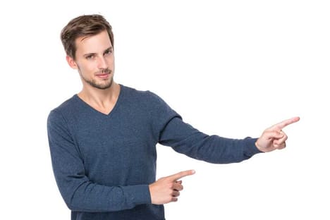 Guy pointing