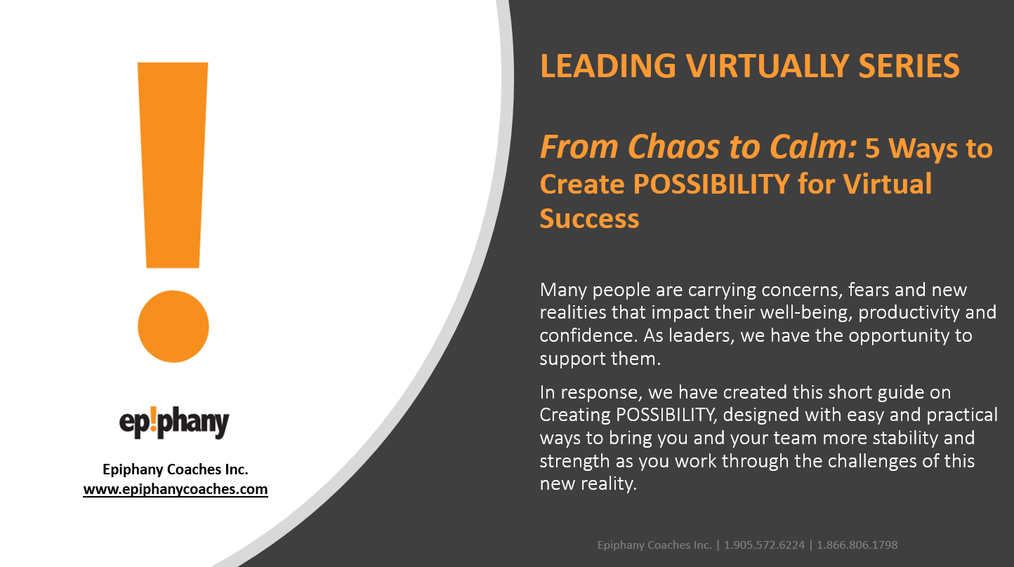 Executive Coaching Guide: 5 ways to create possibility for virtual success