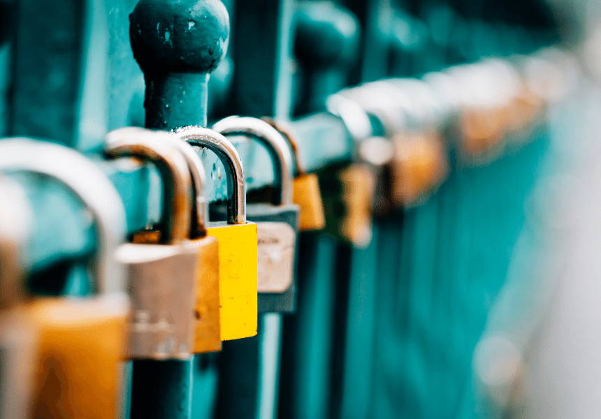 locks on a gate