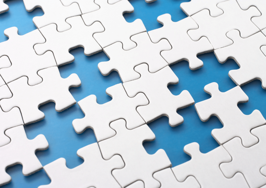 puzzle with few missing pieces
