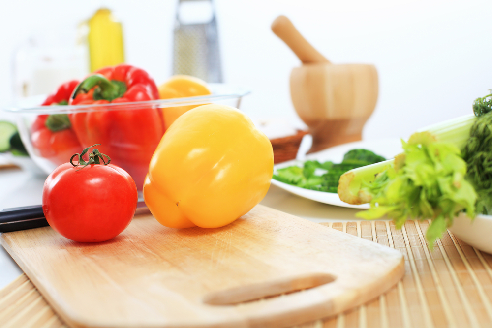 Fresh food and vegetables on the table